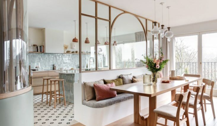 architecture intérieure banquette sur mesure salle à manger cuisine