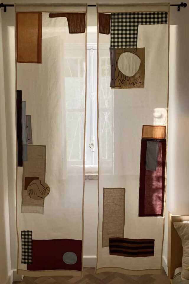 panneau japonais rideaux à coudre patchwork idée déco DIY 