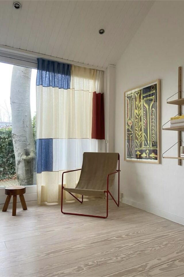grand gojagi rideau patchwork en lin coloré d'origine coréenne décoration DIY baie vitrée salon moderne 