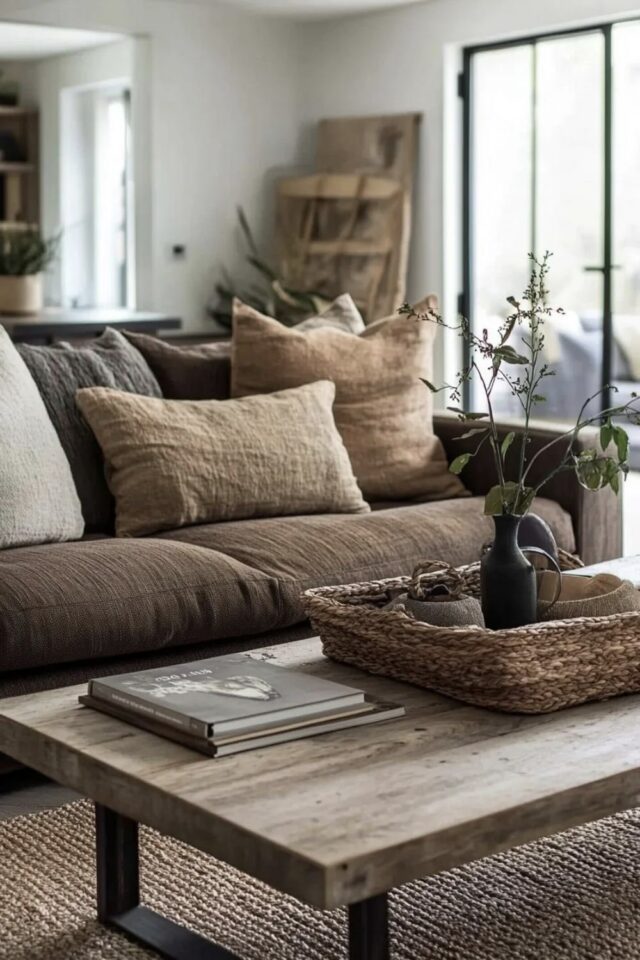 couleur salon tendance 2026 palette de brun marron canapé tapis coussin couleur salon tendance 2026 palette de brun marron canapé tapis coussin